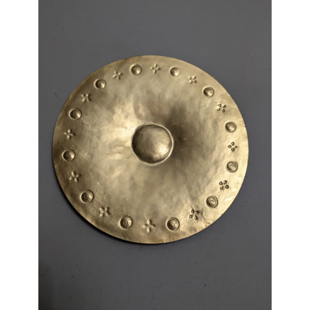 Antique Manning Bowman Hammered Brass Plate 11" Meriden Conn USA Arts & Crafts